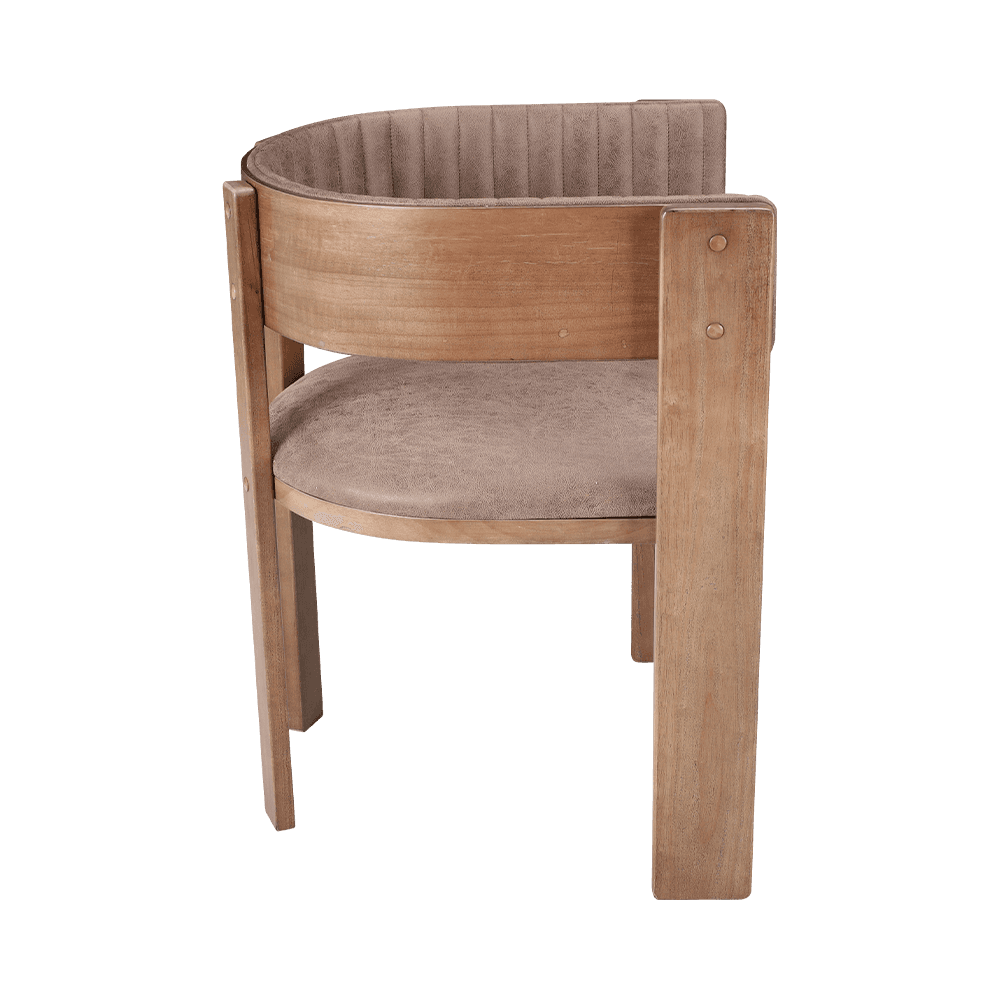 덮개를 씌운 빈티지 단단한 나무 식당 의자