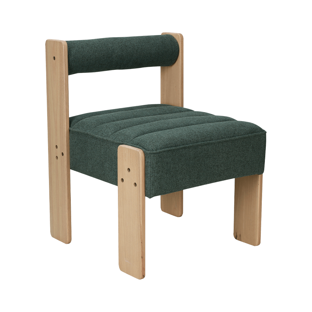 직물 고무 나무 식당 의자