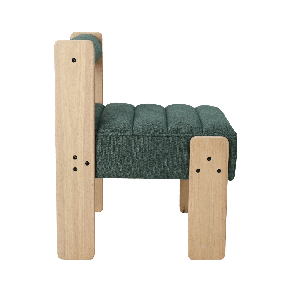 직물 고무 나무 식당 의자