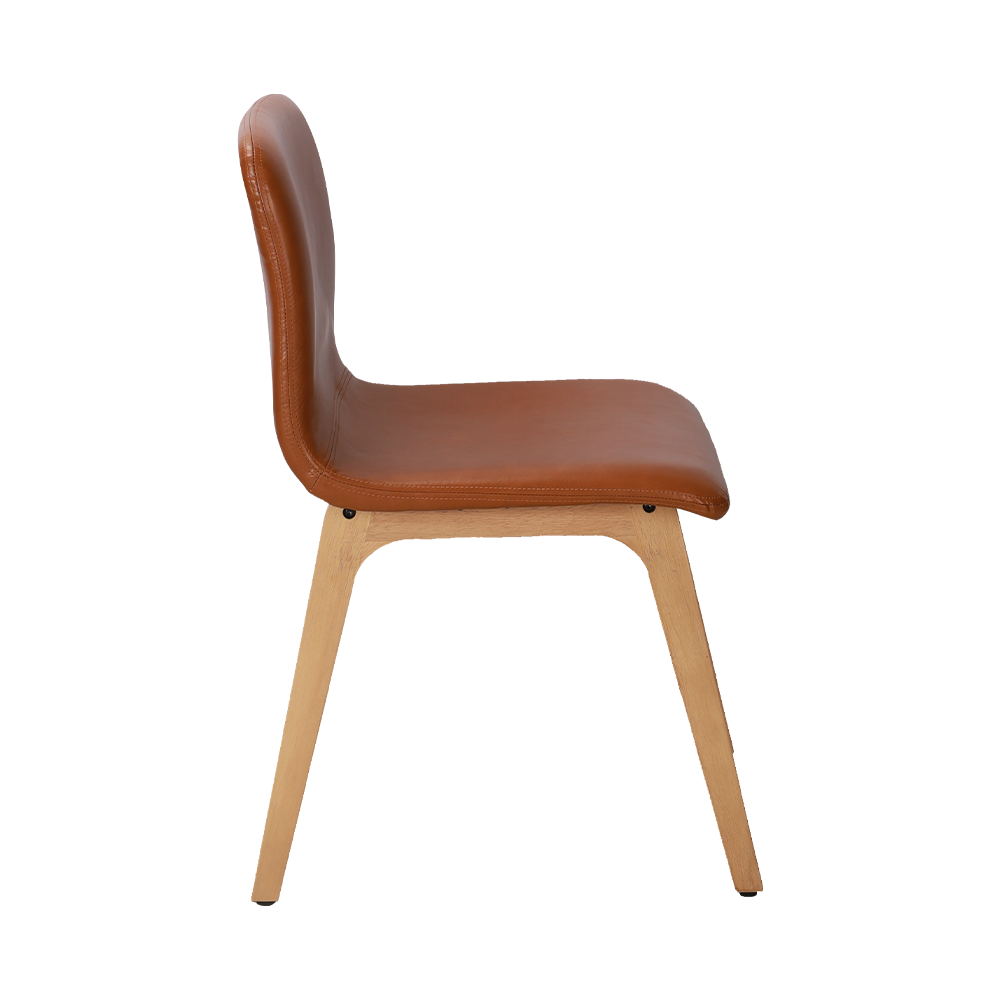 브라운 벤트 우드 단단한 나무 식당 의자