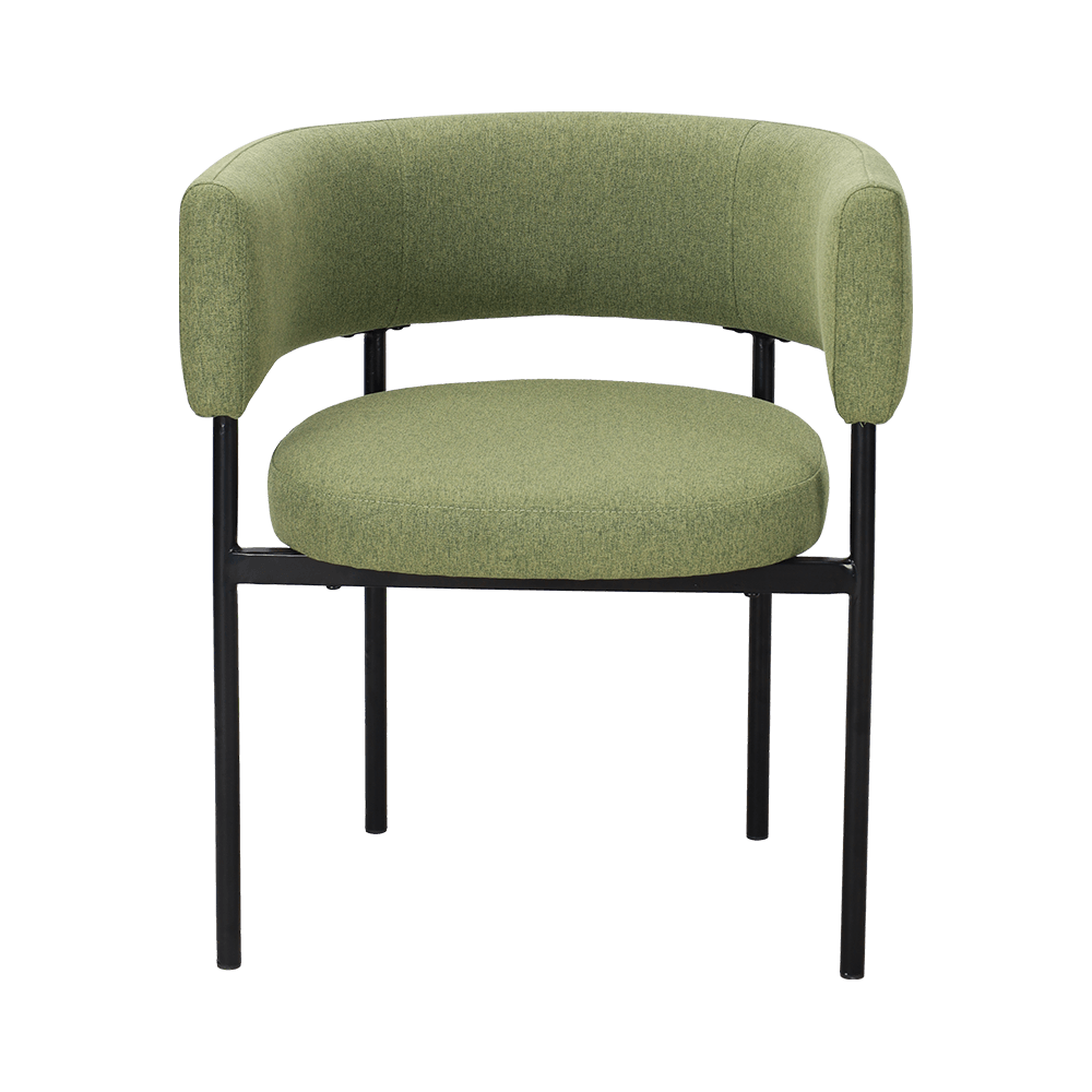 산성 녹색 금속 다리 식당 의자